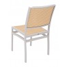 Aluminum Side Chair W/ Textile Back and Seat - AL-5625 - Silver Natural - Back