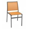 Powder Coating Aluminum Side Chair W/ Textile Back and Seat - AL-5724S - Anthracite and Citrus - Powder Coating Aluminum Side Chair W/ Textile Back and Seat - AL-5724S - Anthracite and Citrus