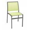 Powder Coating Aluminum Side Chair W/ Textile Back and Seat - AL-5724S - Anthracite and Keylime - Powder Coating Aluminum Side Chair W/ Textile Back and Seat - AL-5724S - Anthracite and Keylime