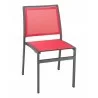 Powder Coating Aluminum Side Chair W/ Textile Back and Seat - AL-5724S - Anthracite Wine - Powder Coating Aluminum Side Chair W/ Textile Back and Seat - AL-5724S - Anthracite Wine