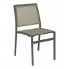Powder Coating Aluminum Side Chair W/ Textile Back and Seat - AL-5724S - Anthracite Black - Powder Coating Aluminum Side Chair W/ Textile Back and Seat - AL-5724S - Anthracite Black