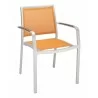 Aluminum Arm Chair with Silver Frame - Citrus - Aluminum Arm Chair with Silver Frame - Citrus