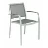 Aluminum Arm Chair with Silver Frame - Silver - Aluminum Arm Chair with Silver Frame - Silver