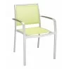 Aluminum Arm Chair with Silver Frame - Keylime - Aluminum Arm Chair with Silver Frame - Keylime