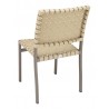 Powder Coating Aluminum Side Chair W/ Mesh Belt Seat and Back - Anthracite Black - Taupe