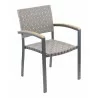 Aluminum Arm Chair W/ Mesh Belt Seat And Back - Anthracite Black - Aluminum Arm Chair W/ Mesh Belt Seat And Back - Anthracite Black