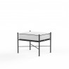 Provence Ottoman in Canvas Natural w/ Contrast Spectrum Carbon Welt - Front Side Angle