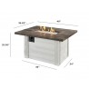 Outdoor Greatroom Company Alcott Fire Table Size View
