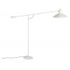  Cantelevor Floor Lamp In White Metal Stem and Base