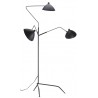 Gyoza Triple Floor Lamp In Matte Black Aluminum Shade