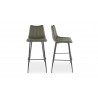 Alibi Barstool - Set Of Two Dark Green