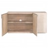 Essentials For Living Alina Shagreen Media Sideboard - Front with Cabinet Opened
