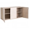 Essentials For Living Alina Shagreen Media Sideboard - Angled with Opened Cabinet