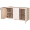 Essentials For Living Alina Shagreen Media Sideboard - Angled wit hOpened Cabinets