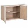 Essentials For Living Alina Shagreen Media Sideboard - Angled with Opened Cabinet