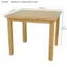Windsor 35-inch Square Table Small Slats-6 - Windsor 35-inch Square Table Small Slats-6