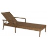 Woodard Et Cetera Miami Adjustable Chaise Lounge - Stackable in Mocha