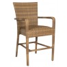 Woodard Et Cetera Padded Counter Stool with Arms in Mocha