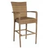 Woodard Et Cetera Padded Seat Bar Stool with Arms - Angled - Woodard Et Cetera Padded Seat Bar Stool with Arms - Angled