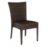 Woodard Et Cetera Padded Seat Dining Side Chair in Coffee