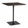 Woodard Et Cetera Square Umbrella Bar Height Table with Weighted Base in Coffee