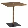 Woodard Et Cetera Square Umbrella Bar Height Table with Weighted Base in Mocha - Woodard Et Cetera Square Umbrella Bar Height Table with Weighted Base in Mocha