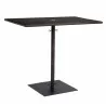 Woodard Et Cetera Rectangular Umbrella Bar Height Table with Weighted Base in Coffee - Woodard Et Cetera Rectangular Umbrella Bar Height Table with Weighted Base in Coffee
