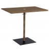 Woodard Et Cetera Rectangular Umbrella Bar Height Table with Weighted Base in Mocha