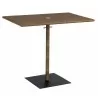 Woodard Et Cetera Rectangular Umbrella Bar Height Table with Weighted Base in Mocha - Woodard Et Cetera Rectangular Umbrella Bar Height Table with Weighted Base in Mocha
