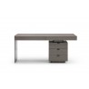 Alma Desk in Gray-front view 1