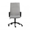 Sunpan Swanson Office Chair Polo Club Stone-Bravo Metal - Front Angle