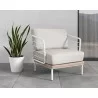Sunpan Leon Lounge Chair - White - Palazzo Cream - Lifestyle - Sunpan Leon Lounge Chair - White - Palazzo Cream - Lifestyle