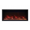 50″ Wide – Deep Indoor Or Outdoor Electric Built-in Only With Black Steel Surround - Red Flame