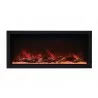 50″ Wide – Deep Indoor Or Outdoor Electric Built-in Only With Black Steel Surround - Red Flame - 50″ Wide – Deep Indoor Or Outdoor Electric Built-in Only With Black Steel Surround - Red Flame