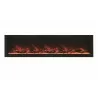 88″ Wide – Deep Indoor Or Outdoor Electric Built-in Only With Black Steel Surround - Red Flame - 88″ Wide – Deep Indoor Or Outdoor Electric Built-in Only With Black Steel Surround - Red Flame