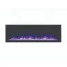 50″ Extra Slim Indoor Or Outdoor Electric Built-in Only Electric Fireplace With Black Steel Surround - Purple Flame - 50″ Extra Slim Indoor Or Outdoor Electric Built-in Only Electric Fireplace With Black Steel Surround - Purple Flame