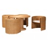 Baxton Bali & Pari Luan Suar Wood 6-piece Dining Set - White BG