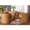 Baxton Bali & Pari Luan Suar Wood 6-piece Dining Set - Lifestyle
