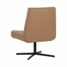 Sunpan Karson Swivel Lounge Chair in Linea Wood Leather - Back Side Angle - Sunpan Karson Swivel Lounge Chair in Linea Wood Leather - Back Side Angle