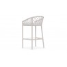 Azzurro Living Amelia Bar Stool With Polar Cushion - Back Angled