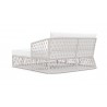 Azzurro Amelia Day Bed With Matte White Aluminum Frame And Sand All-Weather Rope - Back Angled
