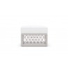 Azzurro Living Amelia Ottoman With Matte White Aluminum Frame And Sand All-Weather Rope - Front