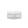 Azzurro Living Amelia Ottoman With Polar Cushion - Side ANgled