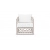 Azzurro Amelia Club Chair In Matte White Frame and Cloud Cushion - Front