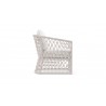 Azzurro Amelia Club Chair In Matte White Frame and Cloud Cushion - Side