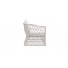 Azzurro Amelia 3 Seat Sofa In Matte White Aluminum Frame and Sand All-Weather Rope - Side