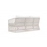Azzurro Living Amelia 3 Seat Sofa With Polar Cushion - Back Angle