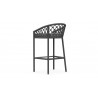 Azzurro Living Amelia Bar Stool With Moon Cushion - Back Angled