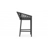 Azzurro Amelia Counter Stool With Matte Charcoal Aluminum Frame And Ash All-Weather Rope - Side