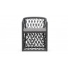 Azzurro Amelia Dining Chair In Matte Charcoal Aluminum Frame And Ash All-Weather Rope - Front